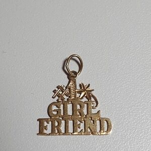 Vintage 14K Gold Girlfriend Charm Pendant-Filigree Snowflake Design Gorham style